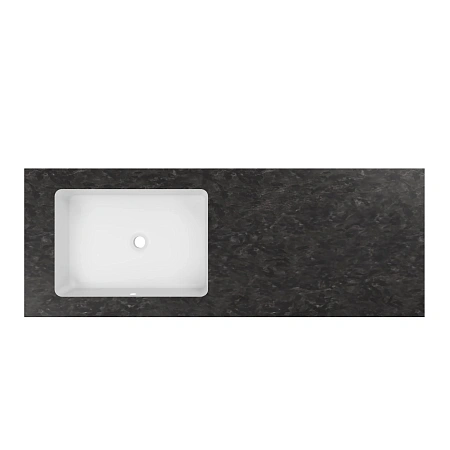 Раковина Vincea VWTB-4LX140VB-L из натурального мрамора, левая, черный Версаче Раковина Vincea VWTB-4LX140VB-L из натурального мрамора, левая, черный Версаче