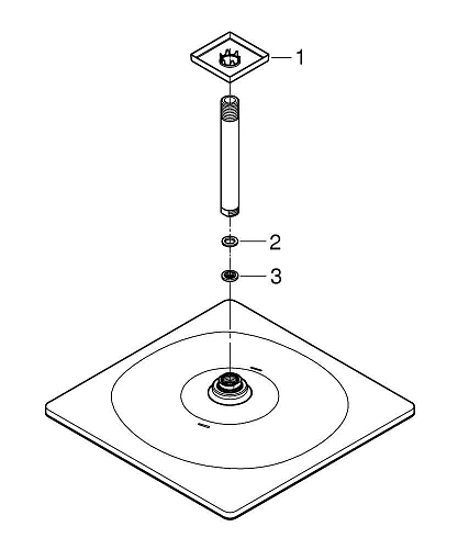 Верхний душ GROHE Rainshower 310 Mono с душевым кронштейном, хром (26565000) Верхний душ GROHE Rainshower 310 Mono с душевым кронштейном, хром (26565000)