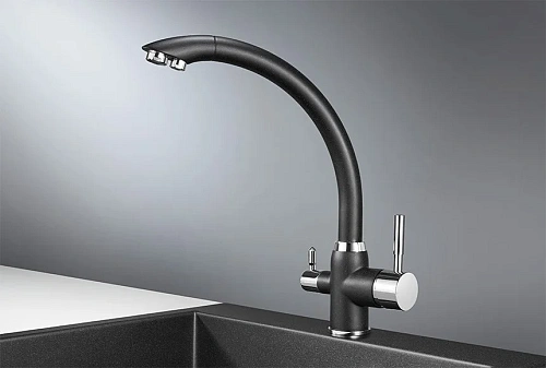 Смеситель для кухни Granula 2167, ЧЁРНЫЙ Смеситель для кухни Granula 2167, ЧЁРНЫЙ