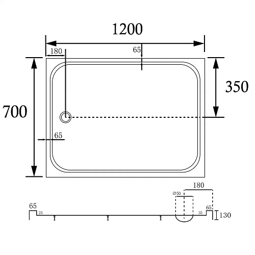 Душевой поддон ABBER AD3C127 120х70 прямоугольный, акриловый, белый Душевой поддон ABBER AD3C127 120х70 прямоугольный, акриловый, белый