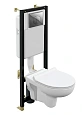 Комплект унитаза Cersanit NATURE (A64232) инсталляции BLACK и клавиши смыва LEON пластик хром 64232 Комплект унитаза Cersanit NATURE (A64232) инсталляции BLACK и клавиши смыва LEON пластик хром 64232