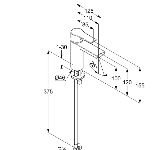 Смеситель для раковины Kludi ZENTA SL 481980565WR4 хром Смеситель для раковины Kludi ZENTA SL 481980565WR4 хром
