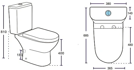 Бачок для унитаза Aquanet Ray-C-1 Бачок для унитаза Aquanet Ray-C-1