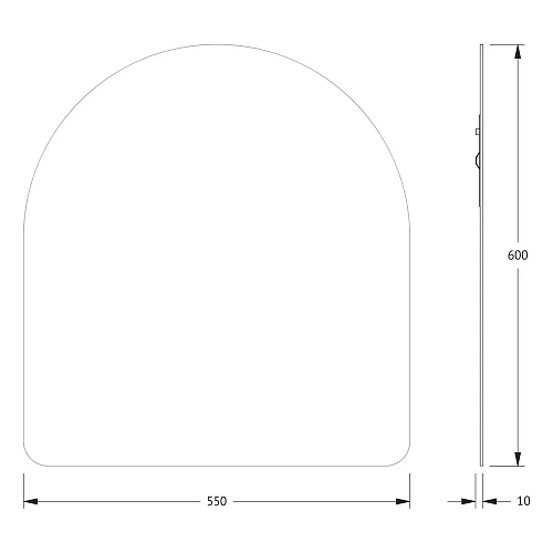 Зеркало Evoform Primary BY 0011 55х60 см со шлифованной кромкой Зеркало Evoform Primary BY 0011 55х60 см со шлифованной кромкой