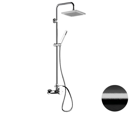 Душевая система Remer Energy EY37X7SS9SSCFP, черный брашированный хром Душевая система Remer Energy EY37X7SS9SSCFP, черный брашированный хром