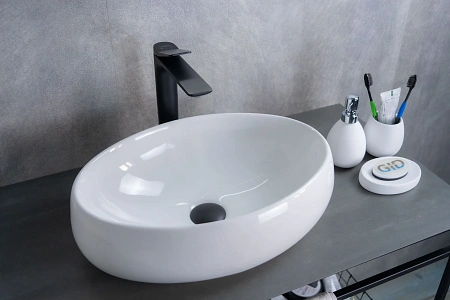 Раковина Gid N9030b 51115 накладная белая 48x34x15