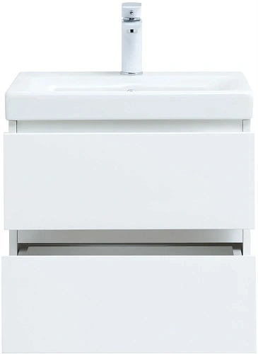 Тумба под раковину Aquanet Беркли 50 белый глянец (2 ящика) 00302347 Тумба под раковину Aquanet Беркли 50 белый глянец (2 ящика) 00302347