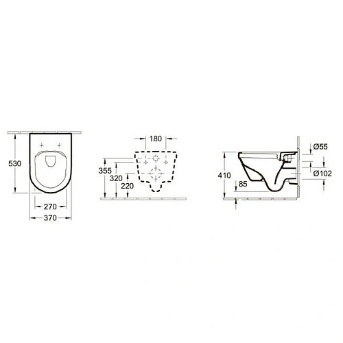 Унитаз подвесной Villeroy & Boch Architectura 5684HR01 (5684 HR 01) без смывного обода Унитаз подвесной Villeroy & Boch Architectura 5684HR01 (5684 HR 01) без смывного обода