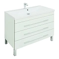 Тумба с раковиной Aquanet Верона 100 белый (напольная 3 ящика) 00287663 Тумба с раковиной Aquanet Верона 100 белый (напольная 3 ящика) 00287663
