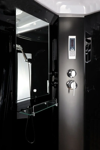 Душевая кабина Niagara Classic NG-6501-14P (900х900х2150) средний поддон (26см) стекло тонированное алюминиевый черный 65011434P Душевая кабина Niagara Classic NG-6501-14P (900х900х2150) средний поддон (26см) стекло тонированное алюминиевый черный 65011434P