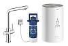Картинка анонса товара «смеситель для кухни grohe red duo new с функцией кипячения воды (водонагреватель m-size в комплекте) 30327001»