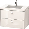 Картинка анонса товара «тумба с раковиной duravit brioso br4606o1022 80 см белый глянцевый»