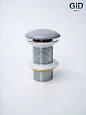 Детальная картинка товара «донный клапан gid без перелива gmh100 74401k серый матовый 7x7x10»