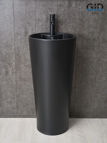 Раковина Gid Nb131bm 81120 напольная черная матовая 40x40x84 Раковина Gid Nb131bm 81120 напольная черная матовая 40x40x84
