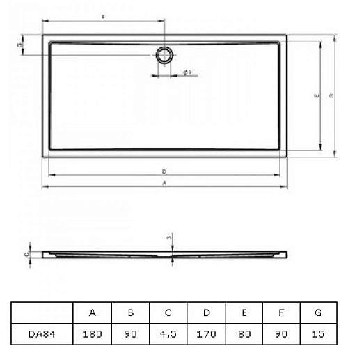Душевой поддон Riho Zurich 276 DA8400500000000 180x90 Душевой поддон Riho Zurich 276 DA8400500000000 180x90