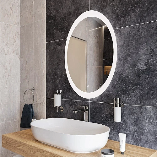 Зеркало DIWO Ярославль 57 с подсветкой, овальное, сенсорный выключатель, в современном стиле 543688 Зеркало DIWO Ярославль 57 с подсветкой, овальное, сенсорный выключатель, в современном стиле 543688