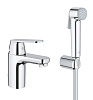 Картинка анонса товара «смеситель для раковины grohe eurosmart cosmopolitan с гигиенический душем, хром (23125000)»