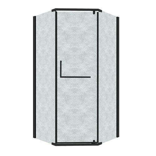 Душевой уголок GROSSMAN Pragma 302.K33.03.9090.21.02 (90x90x195) трапеция,распашн,черн.матов,стекло шиншилла Душевой уголок GROSSMAN Pragma 302.K33.03.9090.21.02 (90x90x195) трапеция,распашн,черн.матов,стекло шиншилла