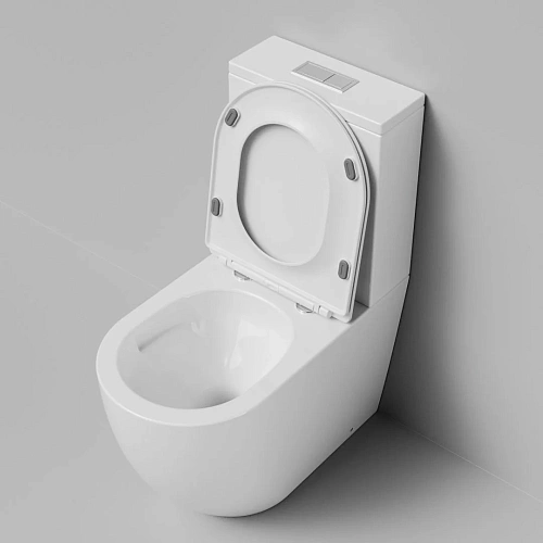 Унитаз напольный GROSSMAN GR-4494SQ 64x36x83,5 белый, безободковый, торнадо с тонкой крышкой Унитаз напольный GROSSMAN GR-4494SQ 64x36x83,5 белый, безободковый, торнадо с тонкой крышкой