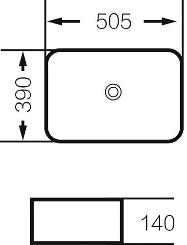 Раковина GROSSMAN Color GR-4043BW (505x390x140) черная белая внутри Раковина GROSSMAN Color GR-4043BW (505x390x140) черная белая внутри