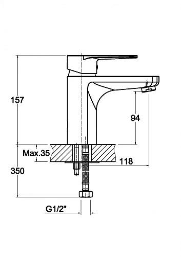 Смеситель для раковины Orange Otto M22-021cr хром Смеситель для раковины Orange Otto M22-021cr хром