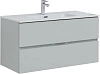 Тумба под раковину Aquanet Алвита New 100 2 ящика, серый 00277520