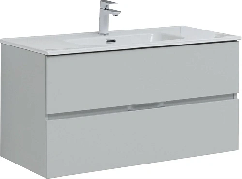 Тумба под раковину Aquanet Алвита New 100 2 ящика, серый 00277520 Тумба под раковину Aquanet Алвита New 100 2 ящика, серый 00277520