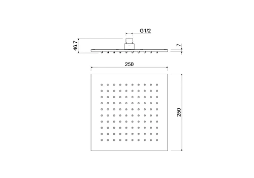 Верхний душ Aquatek AQ2076MB Черный матовый Верхний душ Aquatek AQ2076MB Черный матовый