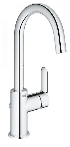 Смеситель для раковины, GROHE BauEdge, с донным клапаном, L-Size, хром, (23760000) 23760000Gr Смеситель для раковины, GROHE BauEdge, с донным клапаном, L-Size, хром, (23760000) 23760000Gr