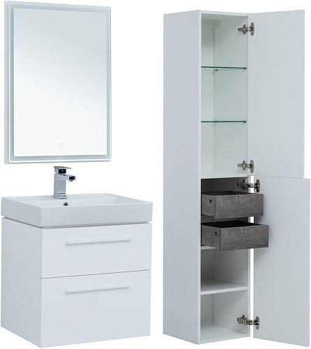 Тумба под раковину Aquanet Nova 60 белый (2 ящика) 00242279 Тумба под раковину Aquanet Nova 60 белый (2 ящика) 00242279