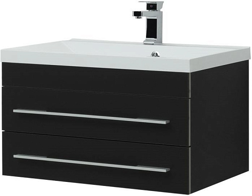 Тумба под раковину Aquanet Верона 75 New черный матовый 00272427 Тумба под раковину Aquanet Верона 75 New черный матовый 00272427