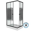 Душевой уголок Niagara Eco NG-012-14Q BLACK(1200х800х1950) низкий поддон (13см) стекло мозаика _0121452QB