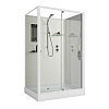Картинка анонса товара «душевая кабина niagara standart st120/90/15q/bk (120х90х200) прямоугольник, поддон 15см, распашная, проф.белый, без крыши»