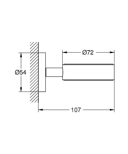 Держатель для стакана GROHE Essentials, тёмный графит глянец (40369A01) Держатель для стакана GROHE Essentials, тёмный графит глянец (40369A01)