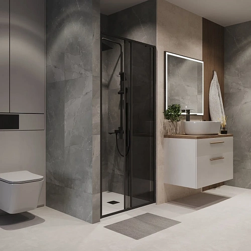 Душевая дверь Niagara Nova NG-85-11TB (110x195) черный матовый, стекло тонированное Душевая дверь Niagara Nova NG-85-11TB (110x195) черный матовый, стекло тонированное