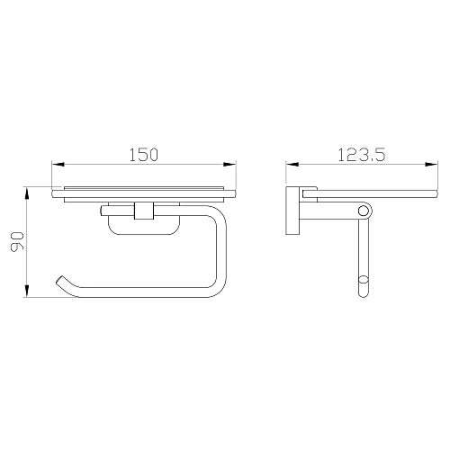 Держатель туалетной бумаги Wonzon & Woghand GRAFFITY брашированное золото (WW-9326-BG) с полкой Держатель туалетной бумаги Wonzon & Woghand GRAFFITY брашированное золото (WW-9326-BG) с полкой