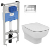 Картинка анонса товара «комплект 4 в 1 ideal standard t387301 с подвесным унитазом esedra aquablade t386001, сиденьем esedra»