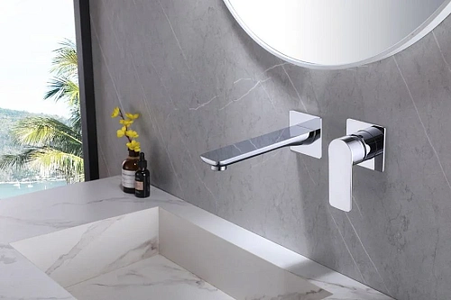 Смеситель для раковины ABBER Weiss Insel AF8082 скрытого монтажа, хром Смеситель для раковины ABBER Weiss Insel AF8082 скрытого монтажа, хром