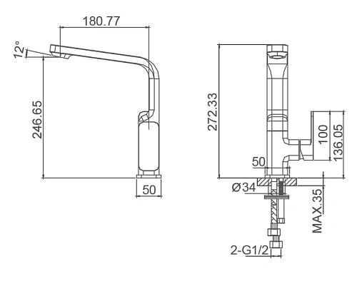 Смеситель для кухни Wonzon & Woghand Arnie, черный матовый (WW-692102-MB) Смеситель для кухни Wonzon & Woghand Arnie, черный матовый (WW-692102-MB)