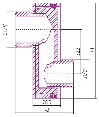 Эксцентрик Сунержа TUBE нар. р. G 1/2 / нар. р. G 3/4 смещение 32 мм / 2 шт 051-1507-0005 Состарен Эксцентрик Сунержа TUBE нар. р. G 1/2 / нар. р. G 3/4 смещение 32 мм / 2 шт 051-1507-0005 Состарен