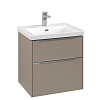 Картинка анонса товара «тумба под раковину villeroy &amp; boch subway 3.0 с подсветкой taupe / taupe c578l0vm»