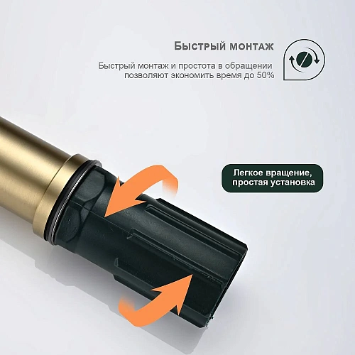 Смеситель для раковины Splenka S221.15.03, золотой сатин Смеситель для раковины Splenka S221.15.03, золотой сатин