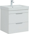 Тумба под раковину Aquanet Ирис new 60 белый глянец (2 ящика) 00310144 Тумба под раковину Aquanet Ирис new 60 белый глянец (2 ящика) 00310144
