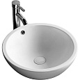 Картинка анонса товара «раковина ceruttispa cr1001 450х450х170 накладная, белая, круглая, с переливом»