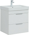 Тумба под раковину Aquanet Ирис new 60 белый глянец (2 ящика) 00310144 Тумба под раковину Aquanet Ирис new 60 белый глянец (2 ящика) 00310144