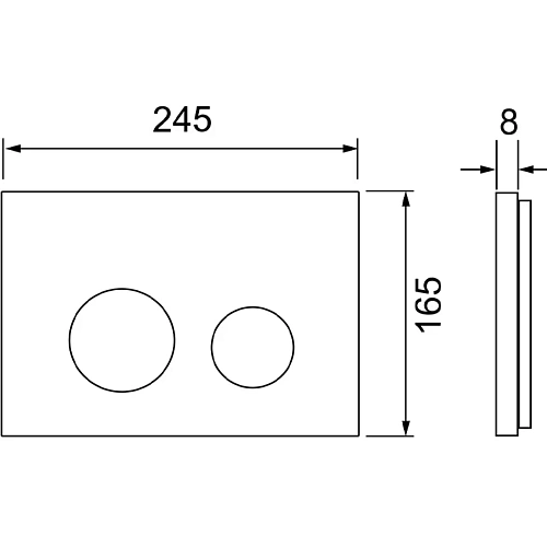 Клавиша смыва TECE TECEspring loop S240926 пластик, белый матовый Клавиша смыва TECE TECEspring loop S240926 пластик, белый матовый
