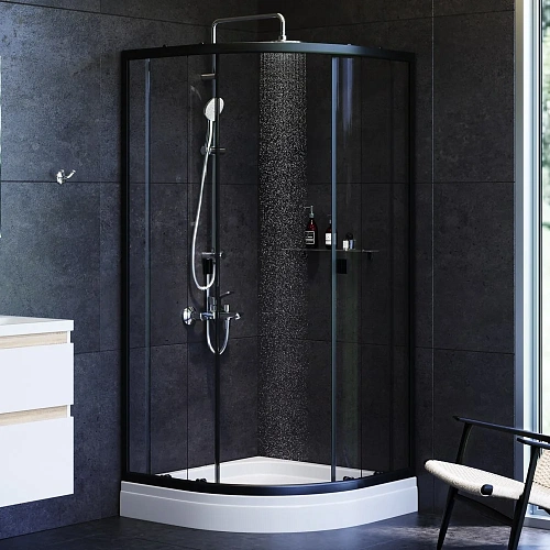 Душевой уголок AM.PM X-Joy Twin Slide W88G-205-090BT 90x90 без поддона, профиль черный, стекло прозр Душевой уголок AM.PM X-Joy Twin Slide W88G-205-090BT 90x90 без поддона, профиль черный, стекло прозр