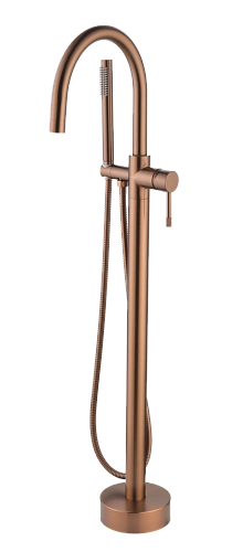 Смеситель для ванны Boheme Uno 469-CB напольный WHITE Copper Brushed Смеситель для ванны Boheme Uno 469-CB напольный WHITE Copper Brushed