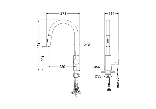 Смеситель для кухни Aquatek ЕВРОПА AQ1384CR Хром Смеситель для кухни Aquatek ЕВРОПА AQ1384CR Хром