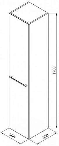 Шкаф-пенал De Aqua Токката 30 бежевый, левый 00167316 Шкаф-пенал De Aqua Токката 30 бежевый, левый 00167316